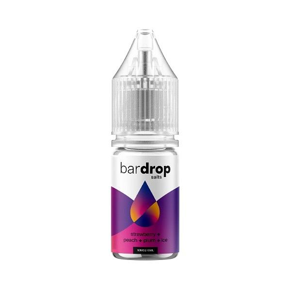 Bar Drop Salts - Strawberry + Peach + Plum + Ice 10ml (Nic Salt)