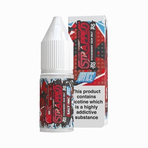 Strapped Salts On Ice - Strawberry Sour Belt 10ml (Nic Salt)