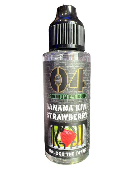 04 - 100ml Shortfill - Banana Kiwi Strawberry