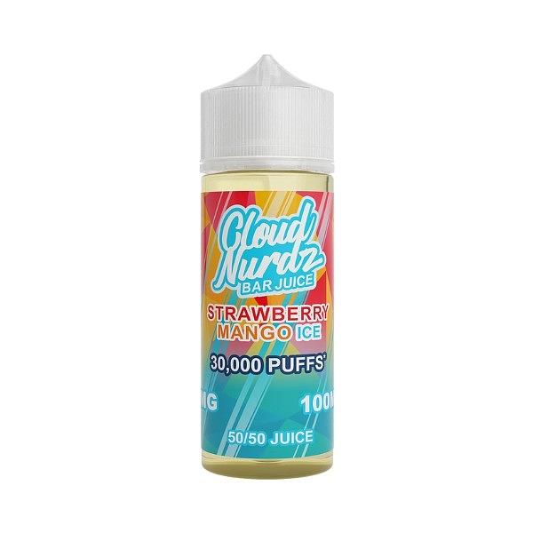 Cloud Nurdz - Ice Strawberry Mango 100ml (Shortfill) 0MG 100ml