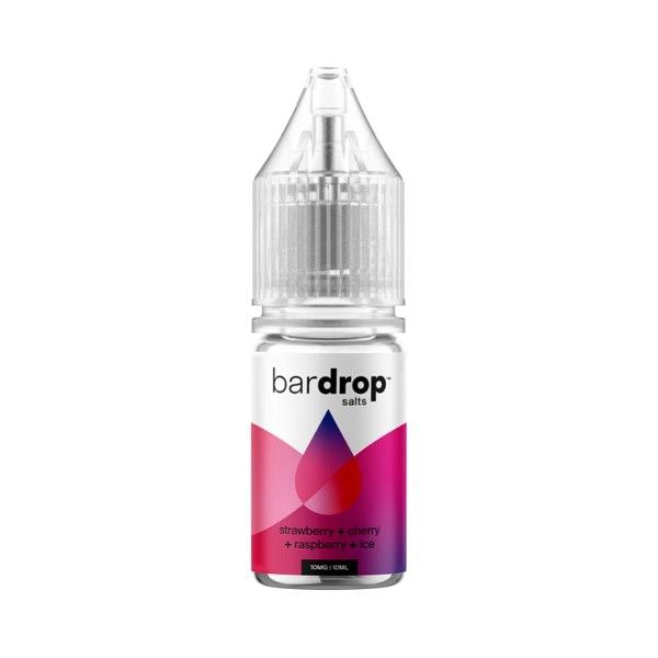 Bar Drop Salts - Strawberry + Cherry + Raspberry + Ice 10ml (Nic Salt)