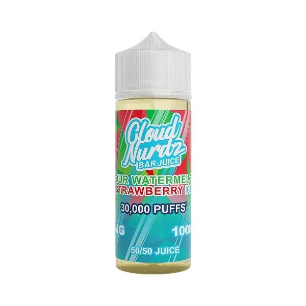 Cloud Nurdz - Ice Sour Watermelon Strawberry 100ml (Shortfill) 0MG 100ml