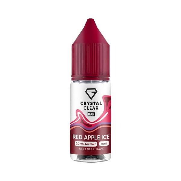 Crystal Clear Bar Salt - Red Apple Ice 10ml (Nic Salt)