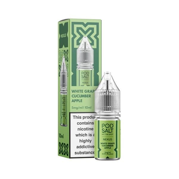 Pod Salt Nexus - White Grape Cucumber Apple 10ml (Nic Salt) 5MG 10ml