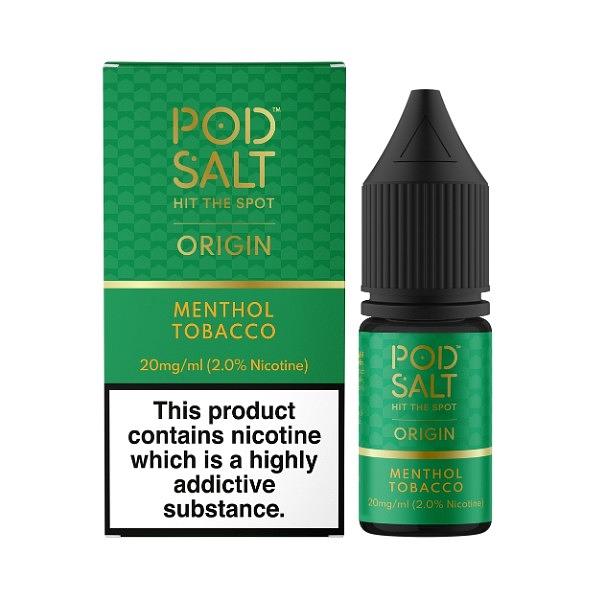 Pod Salt Origin - Menthol Tobacco 10ml (Nic Salt) 11MG 10ml