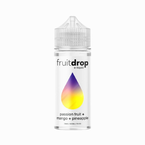 Fruit Drop E-liquid - Passion Fruit + Mango + Pineapple 100ml (Shortfill)